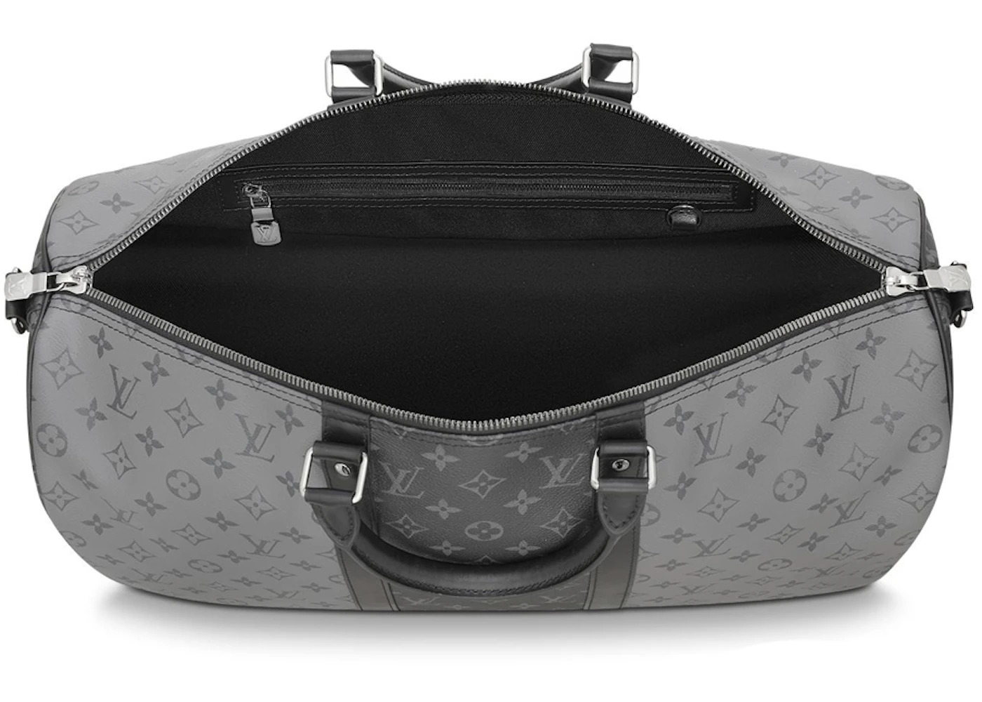 Louis Vuitton Keepall Bandouliere Monogram Eclipse Reverse 50 Gray - 3