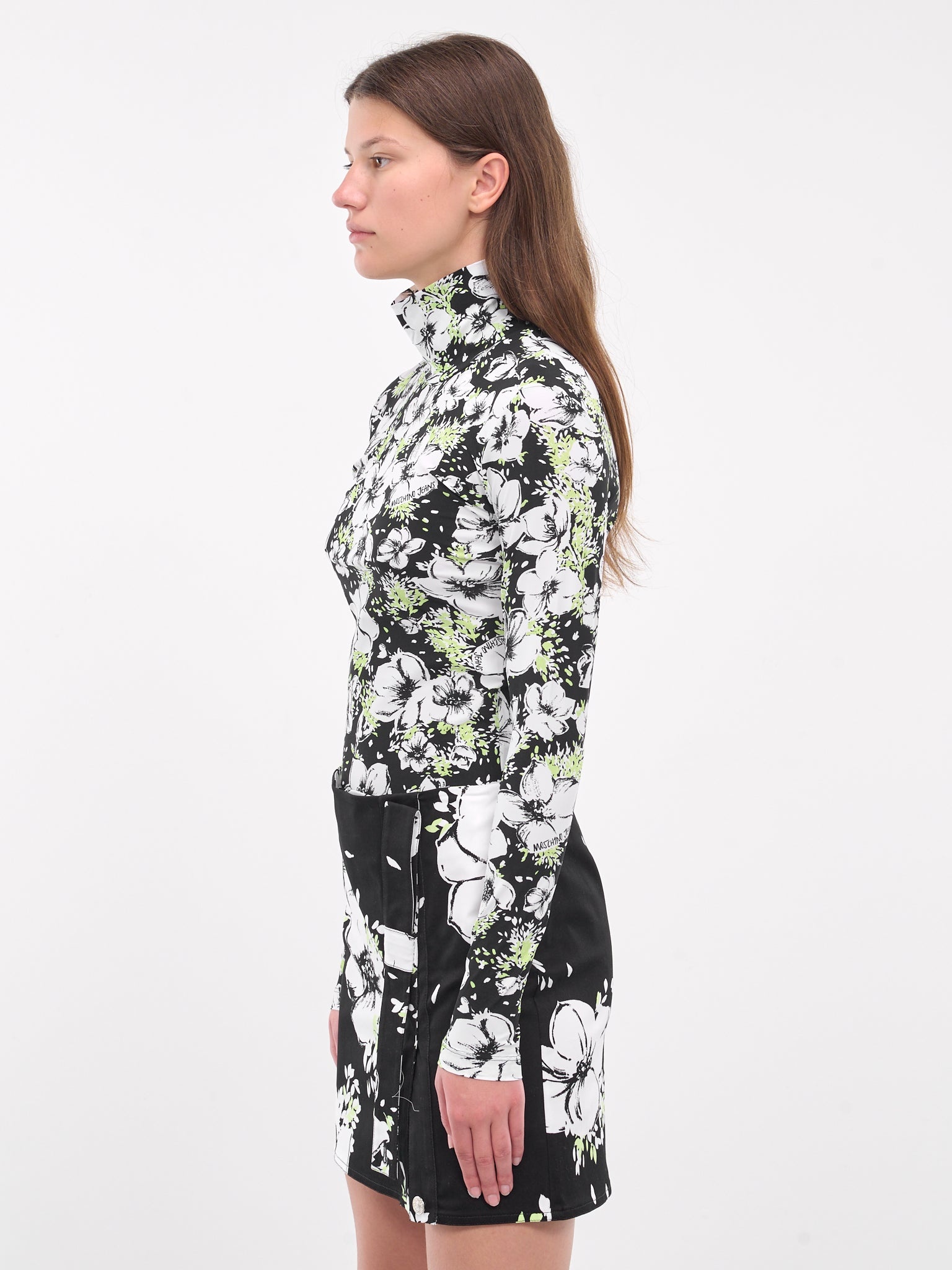 Floral Print Turtleneck - 2
