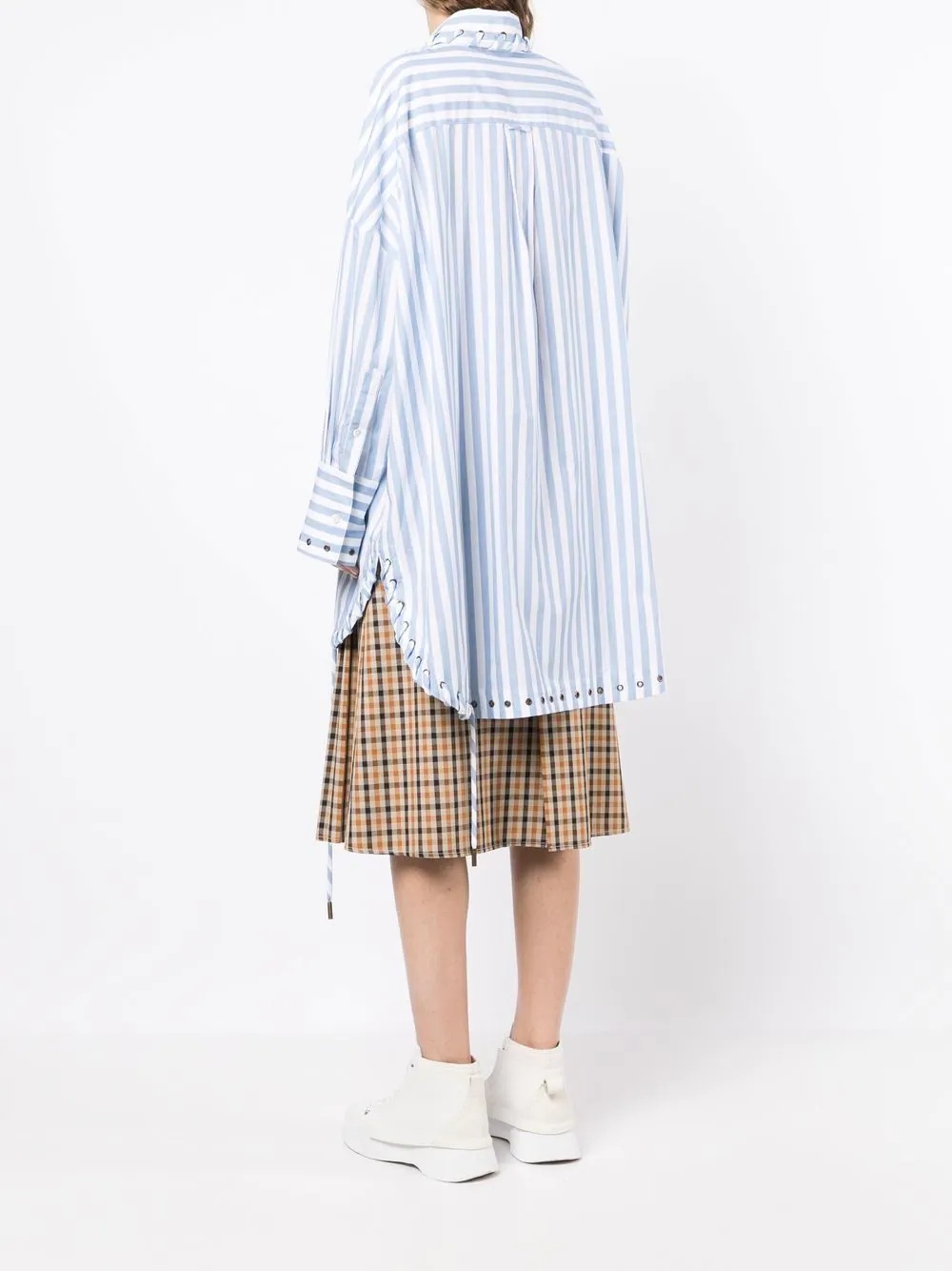 stripe-pattern cotton shirt - 4