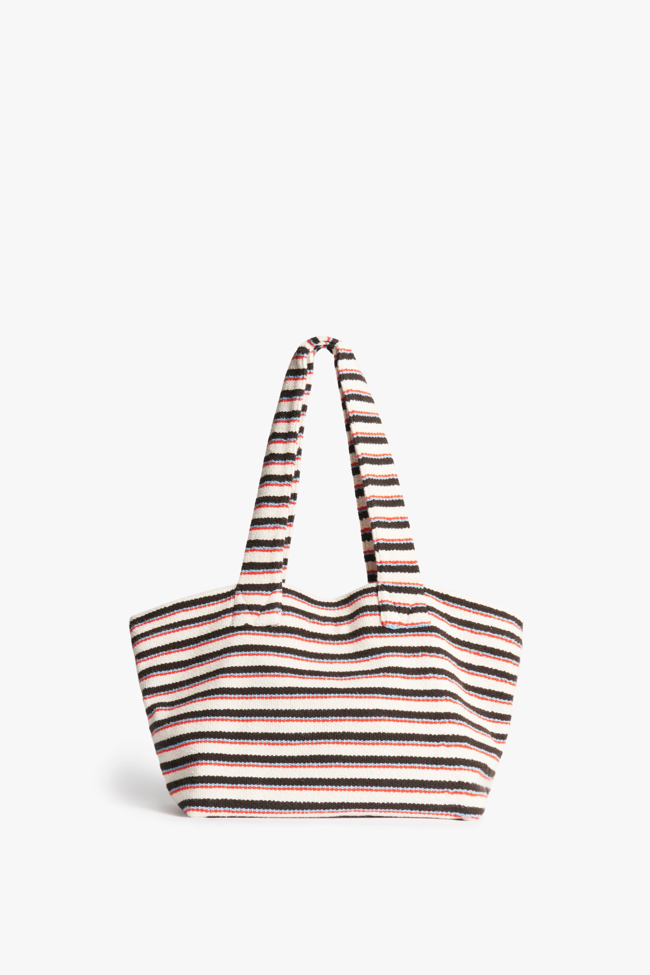 Towelling Tote Bag in Deckchair Stripe - 3