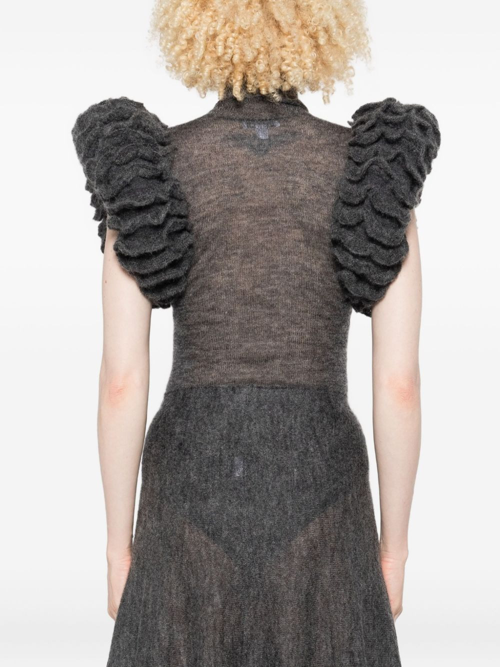 ruffled high-neck bodysuit - 4