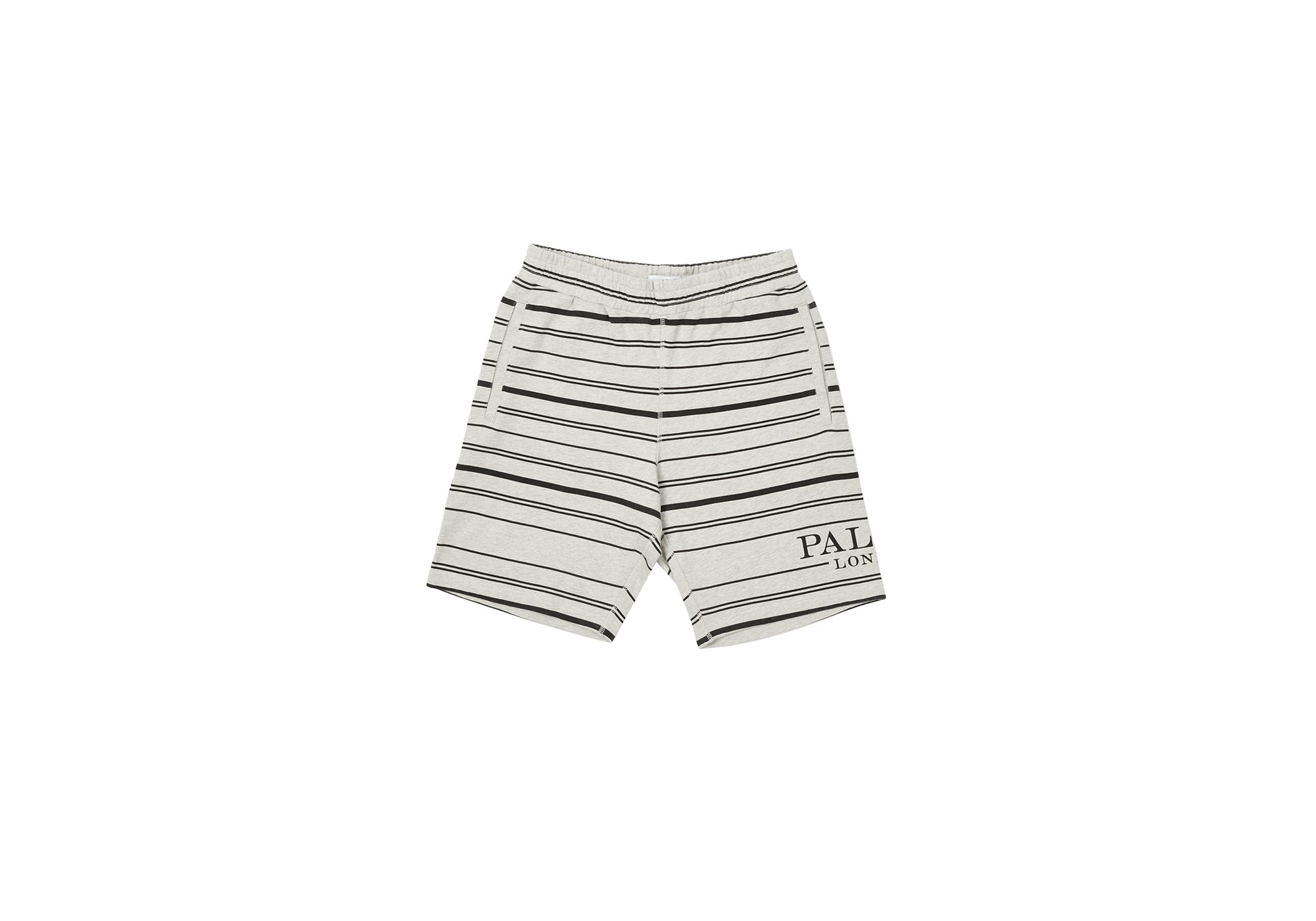 PRINTED STRIPE SHORTS GREY MARL - 1
