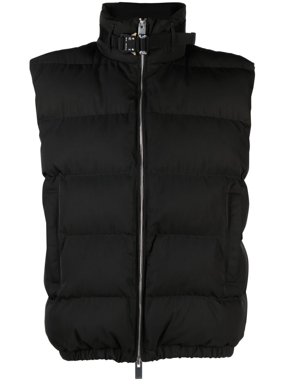 quilted puffer vest - 1