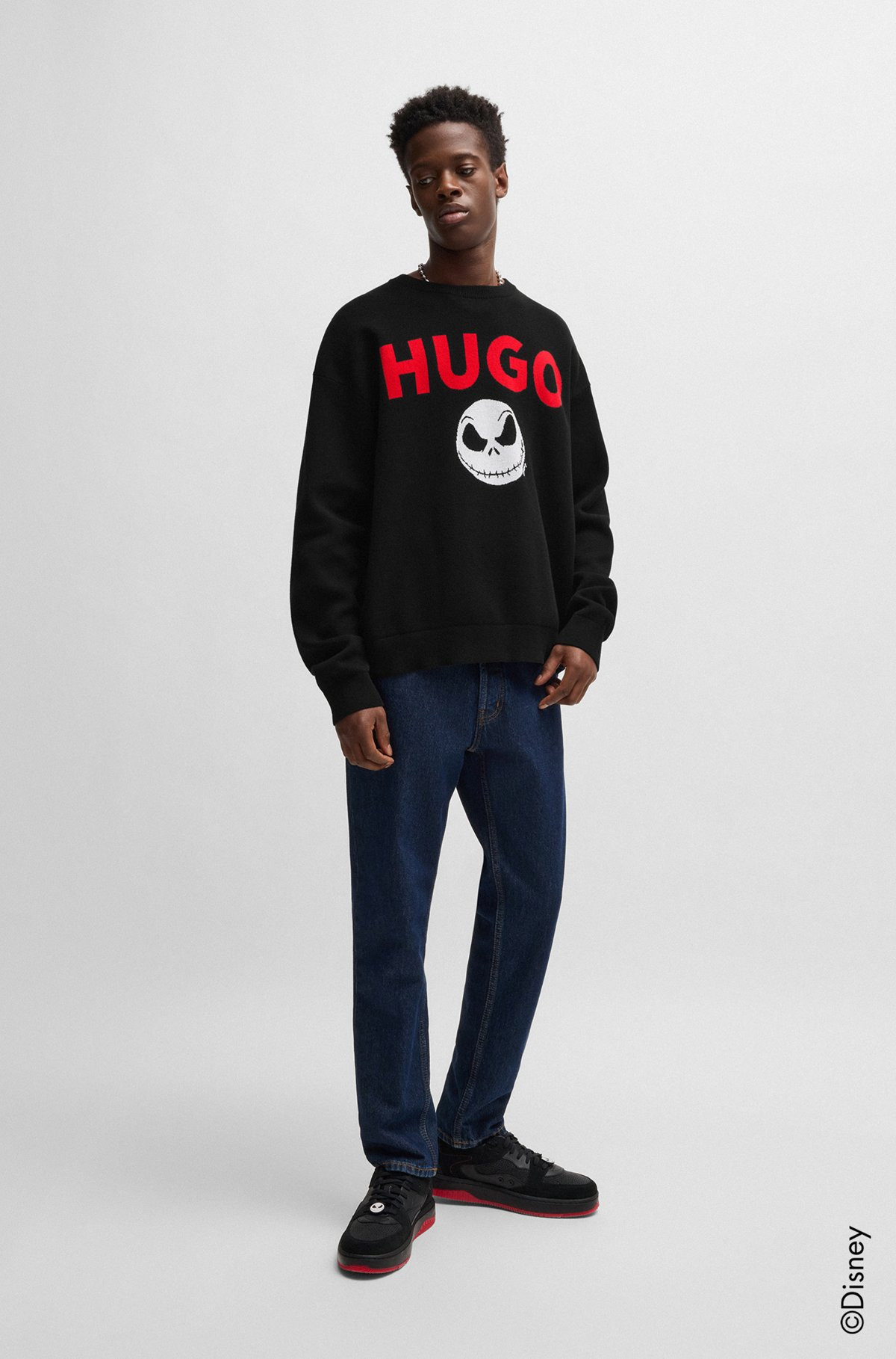 HUGO X DISNEY'S THE NIGHTMARE BEFORE CHRISTMAS LOGO SWEATER - 4