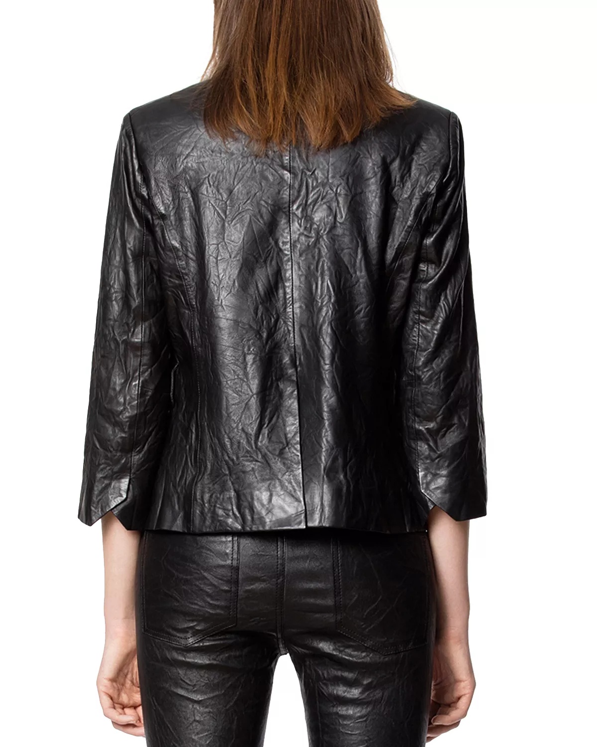 Verys Crinkled Leather Jacket Brand Name - 2