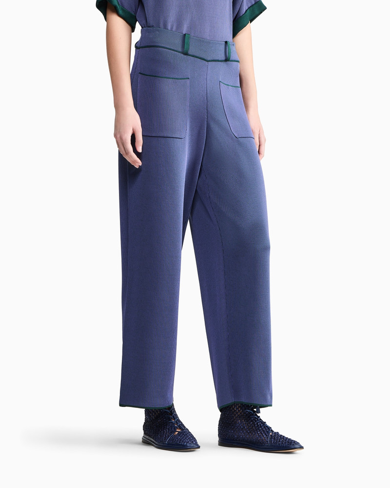ASV RIBBED VISCOSE-BLEND TROUSERS 3