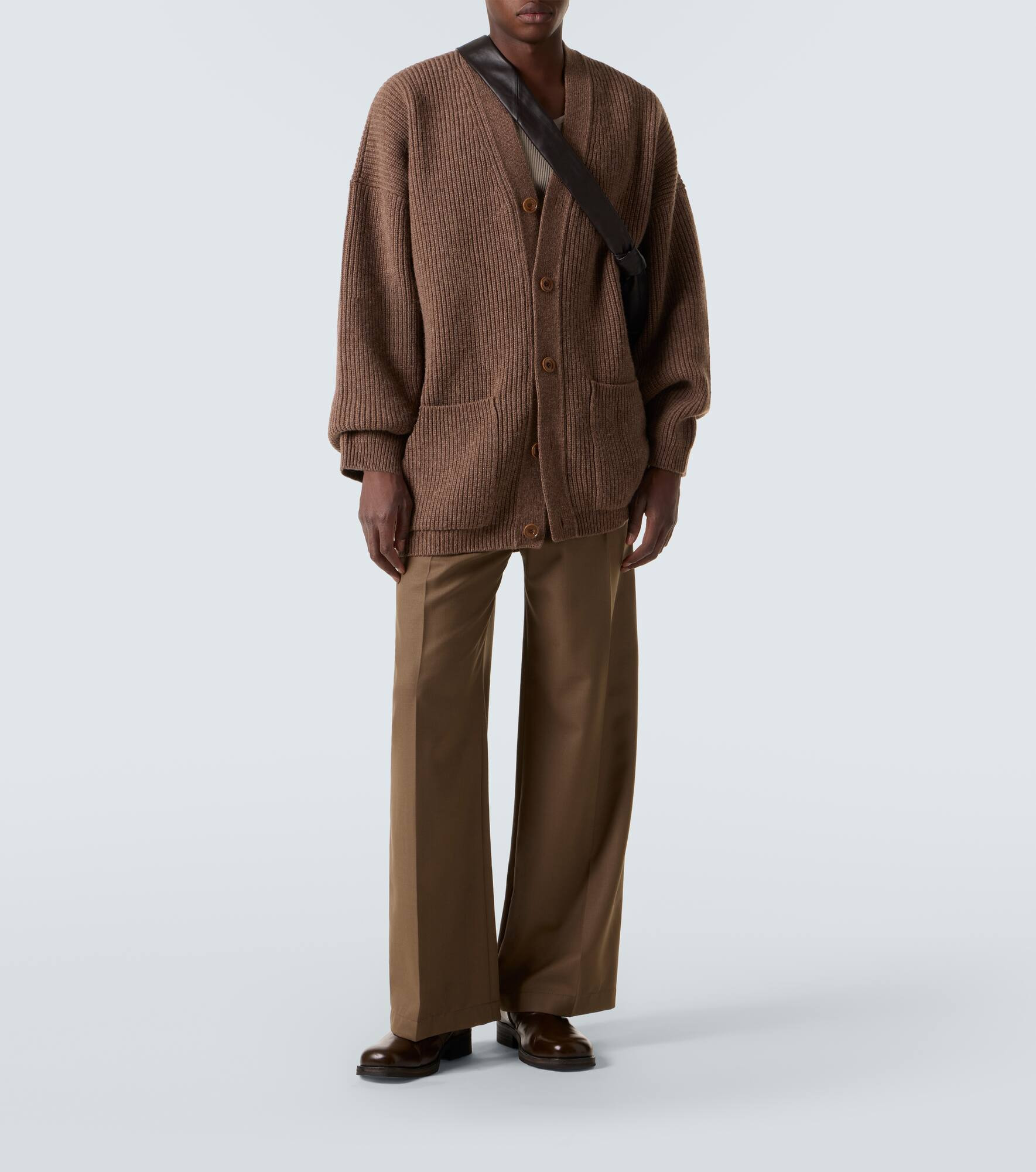 Oversized ribbed-knit wool cardigan - 2
