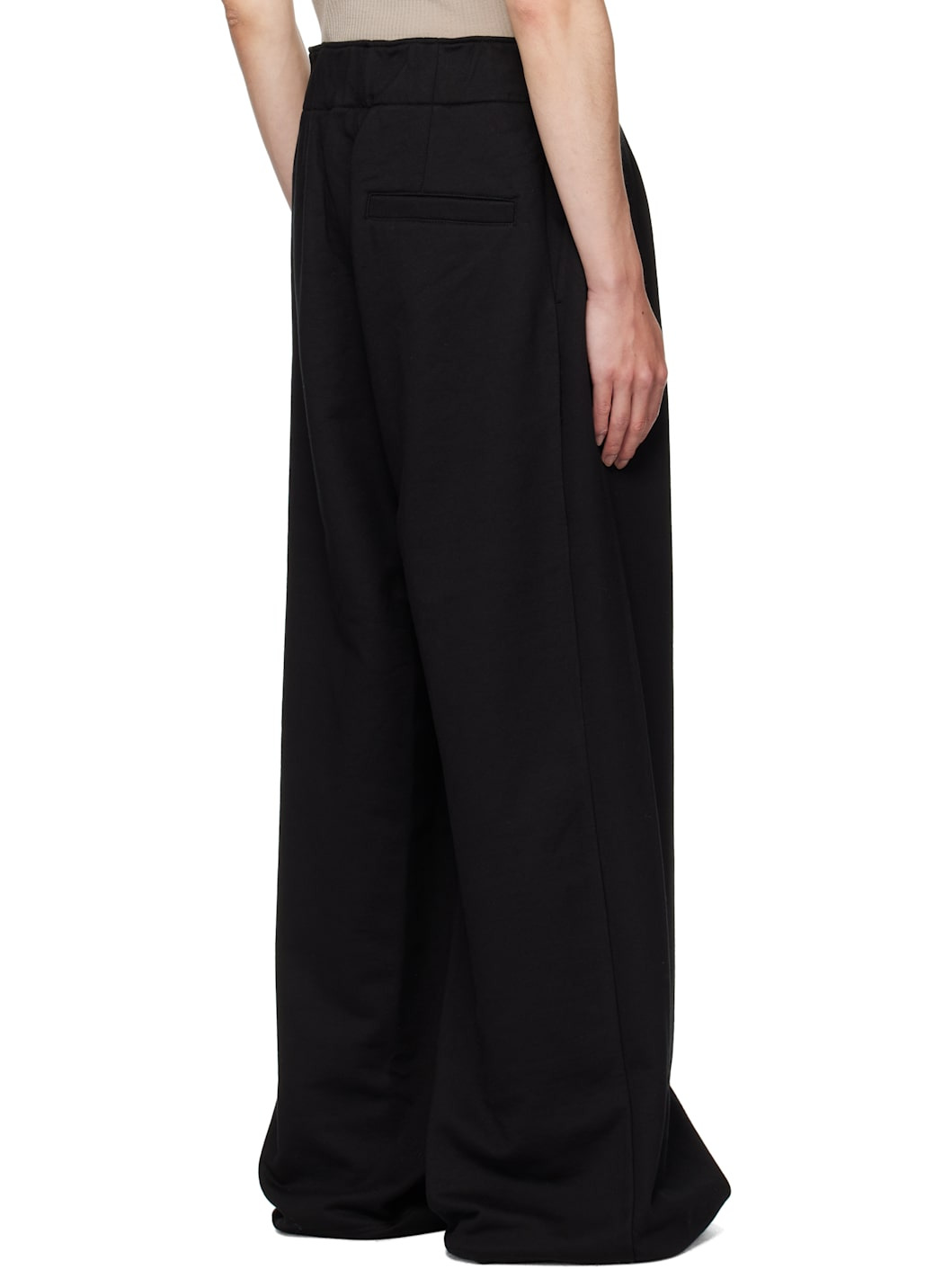 Black Pleated Sweatpants - 3