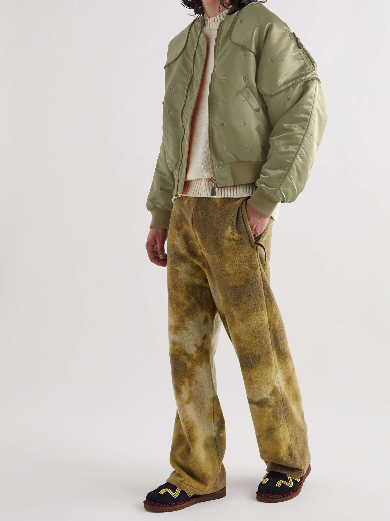 Convertible Printed Shell Bomber Jacket - 2
