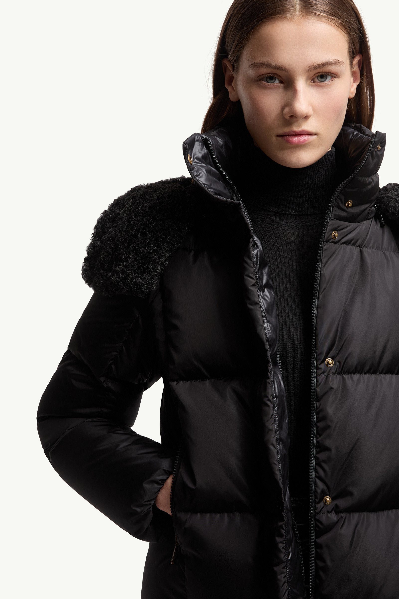Castelnou Square-Quilted Hooded Short Down Jacket - 7