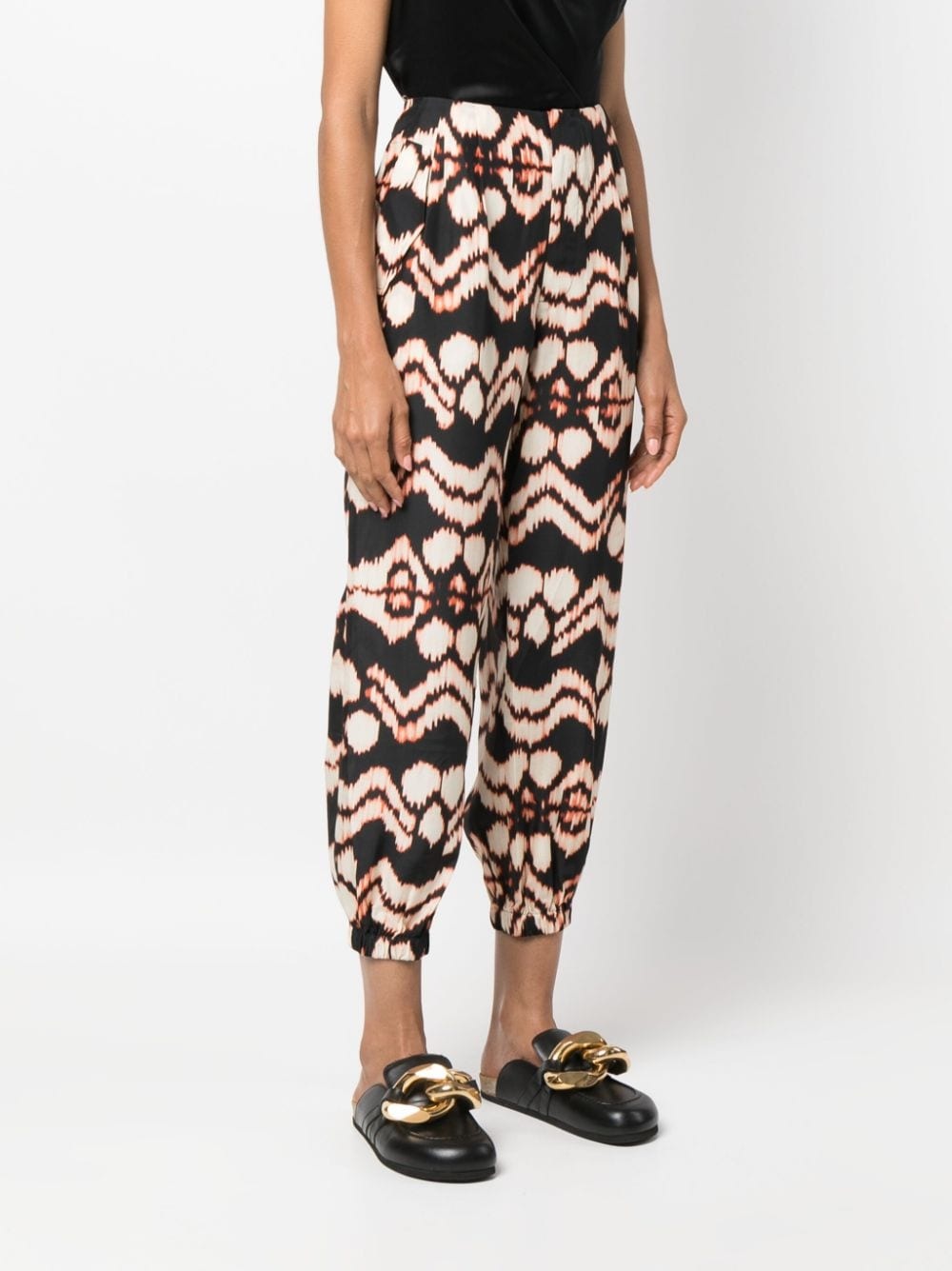 abstract-print straight trousers - 3