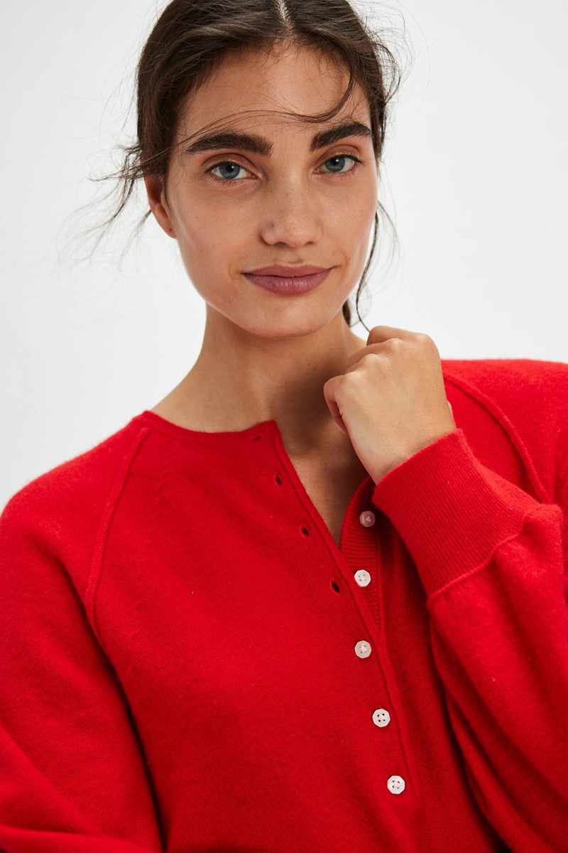 Porta Cashmere Henley Sweater 7
