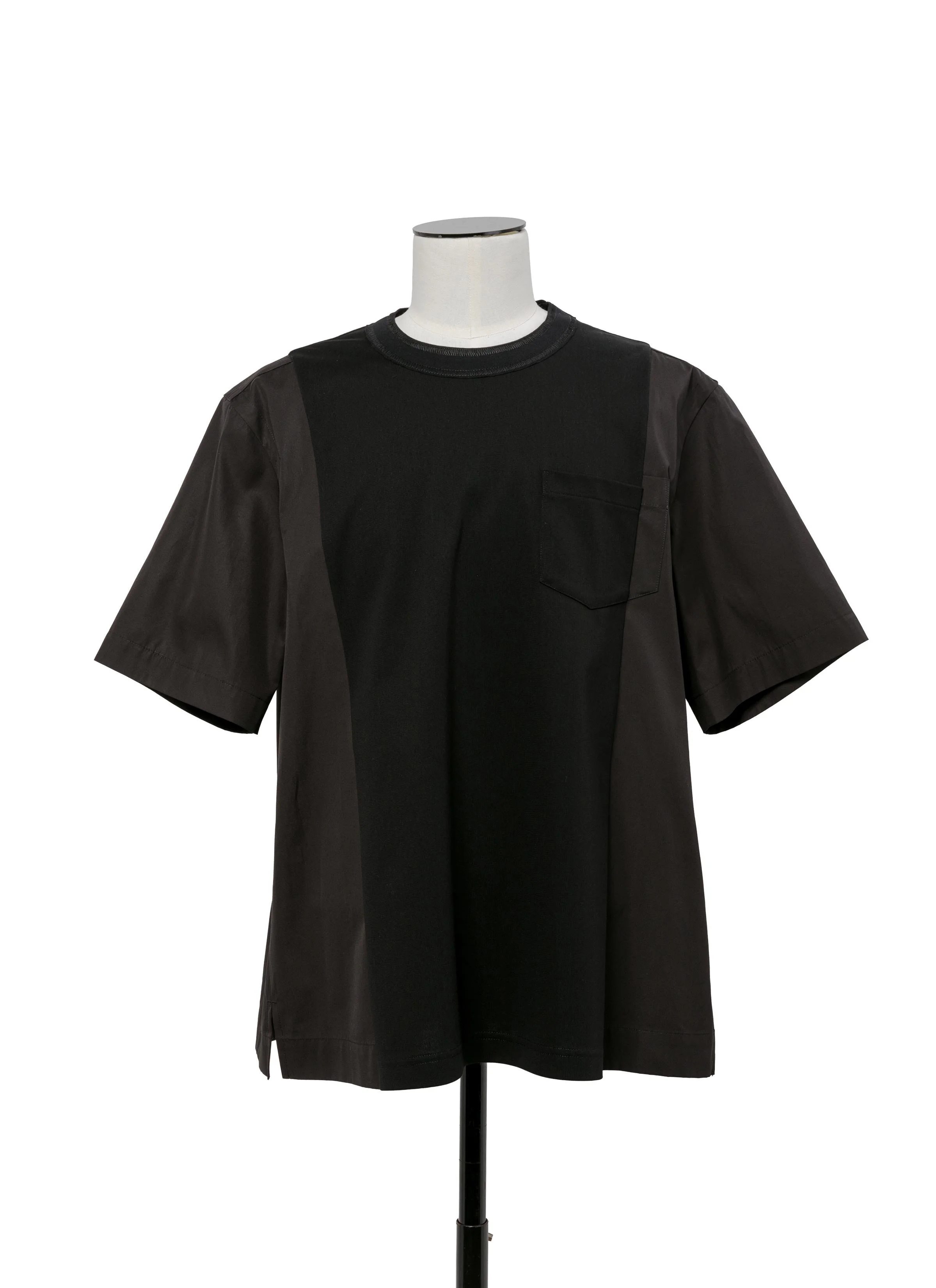 Poplin x Cotton Jersey T-Shirt - 1