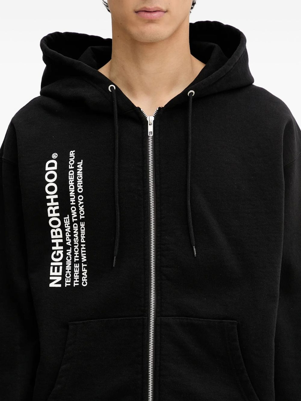 zip-front logo-print hoodie - 5