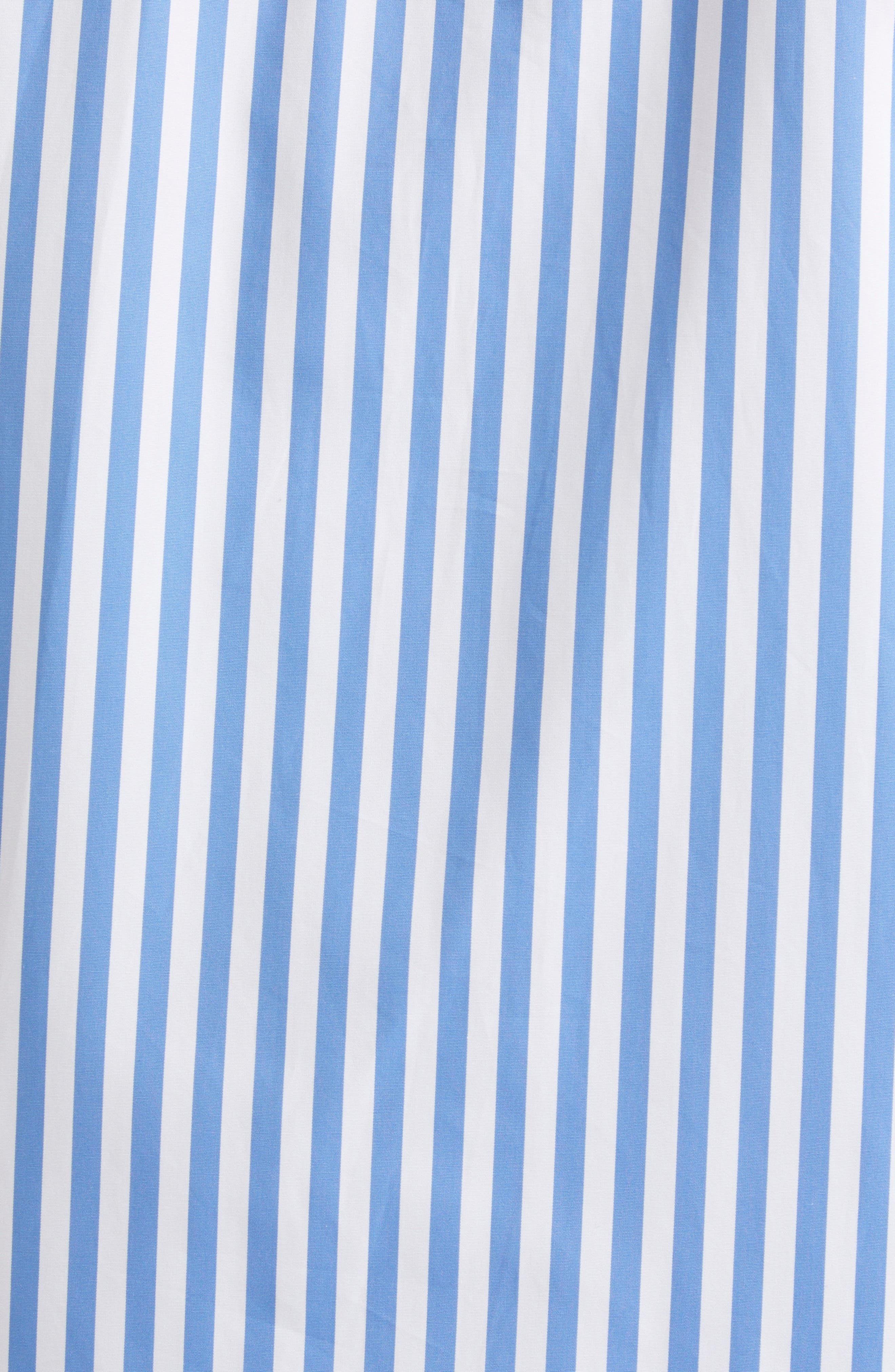 Thom Browne Classic Awning Stripe Cotton Poplin Button-Down Shirt in White at Nordstrom - 7