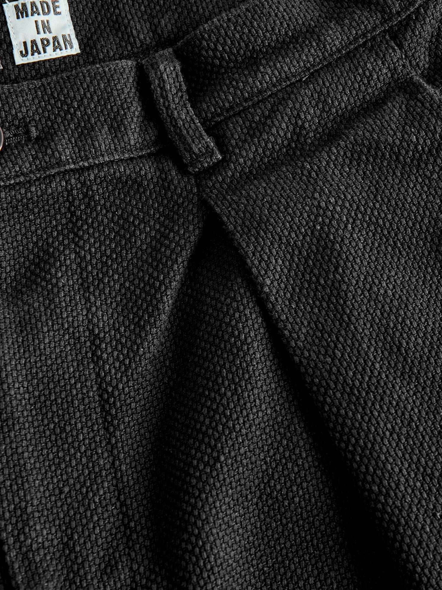 Double Cloth Sashiko Trousers in Black - 6