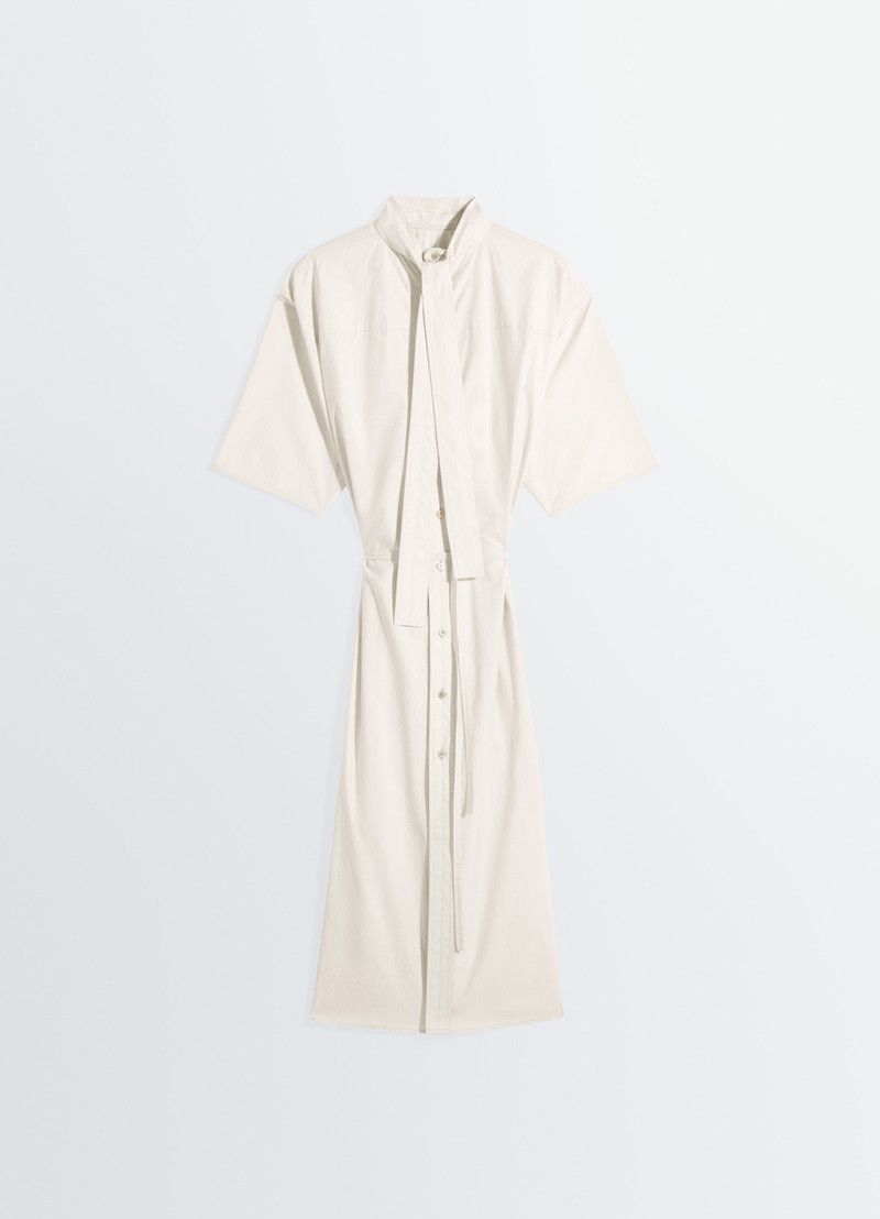 REVERSIBLE TUBE DRESS IN WASHED COTTON SILK - 1