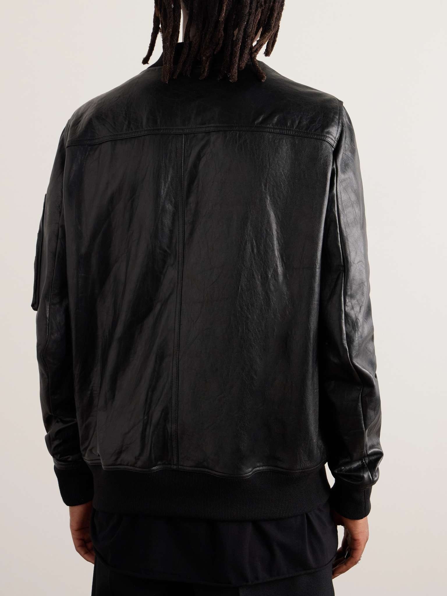 VIP【送料関税込】RICK OWENS LEATHER BOMBER JACKET Rick Owens - Luxor Padded Leather Bomber Jacket - Black Rick