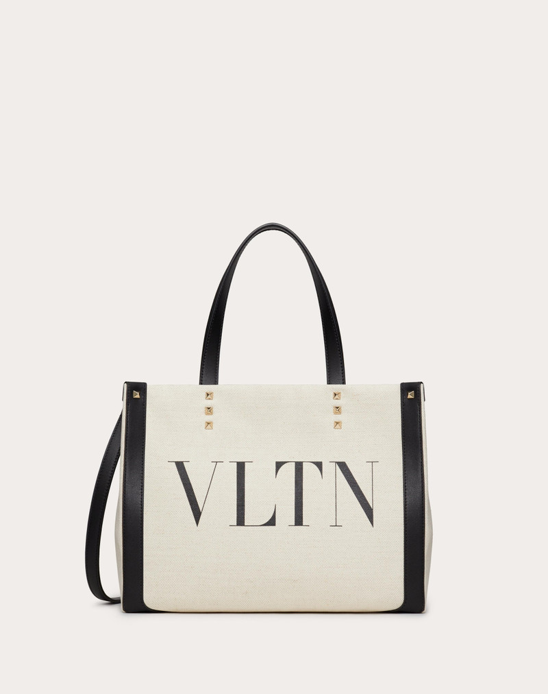 MINI CANVAS TOTE BAG WITH VLTN PRINT 1