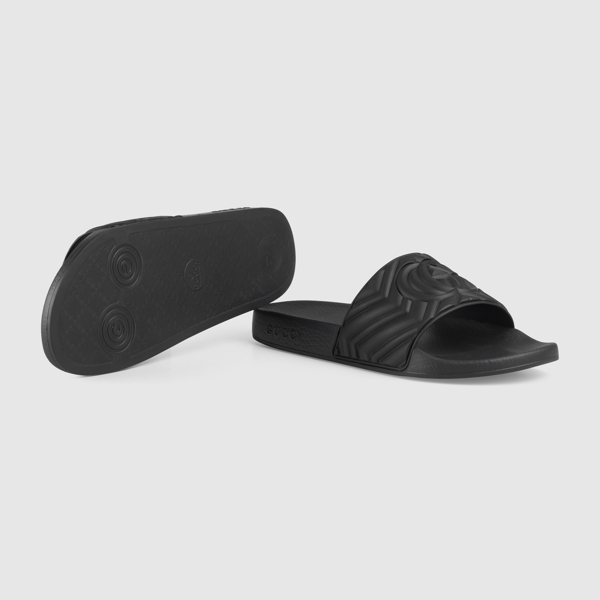 Men's matelassé rubber slide - 5