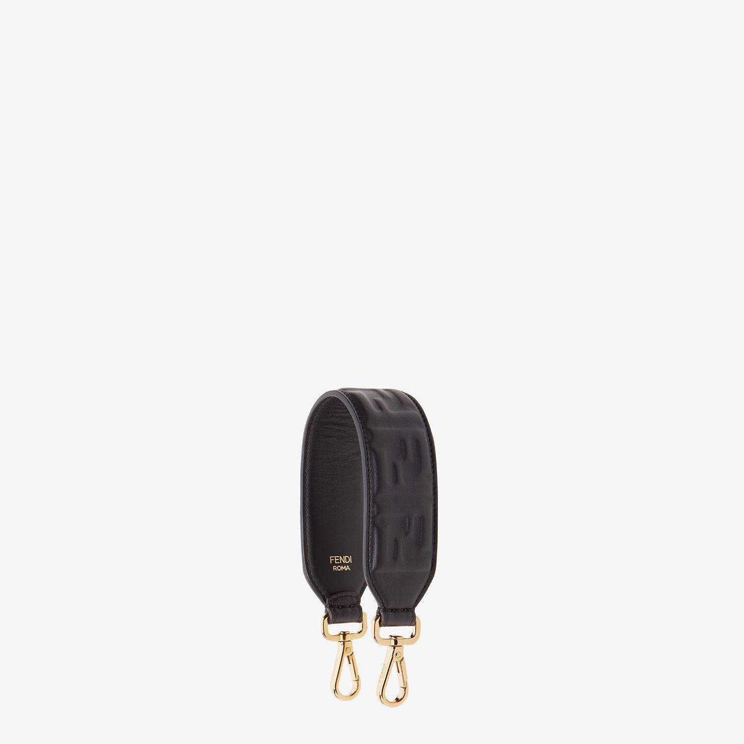 Black leather shoulder strap - 1