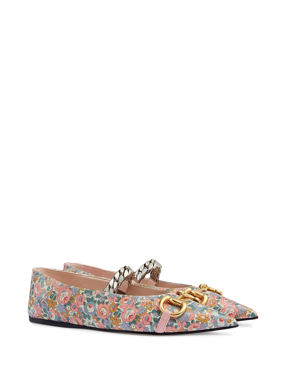 Exclusive floral-print ballerina shoes - 2