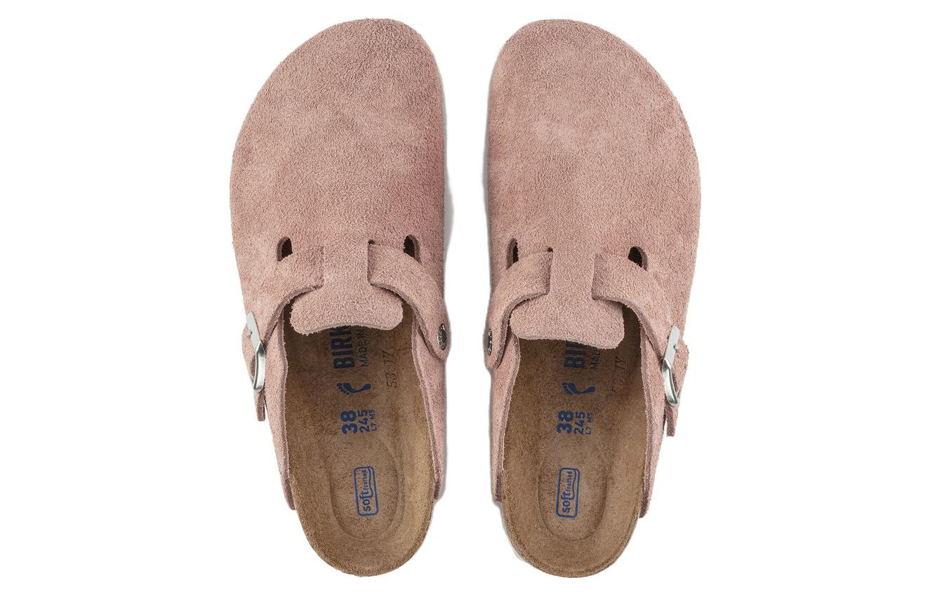 Birkenstock Boston Soft Footbed Suede Leather Sandals 'Pink Clay' 1023279 - 4