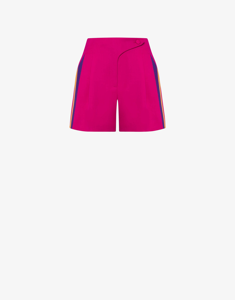 WOOL SHORTS WITH COLOUR BLOCK BANDS 1