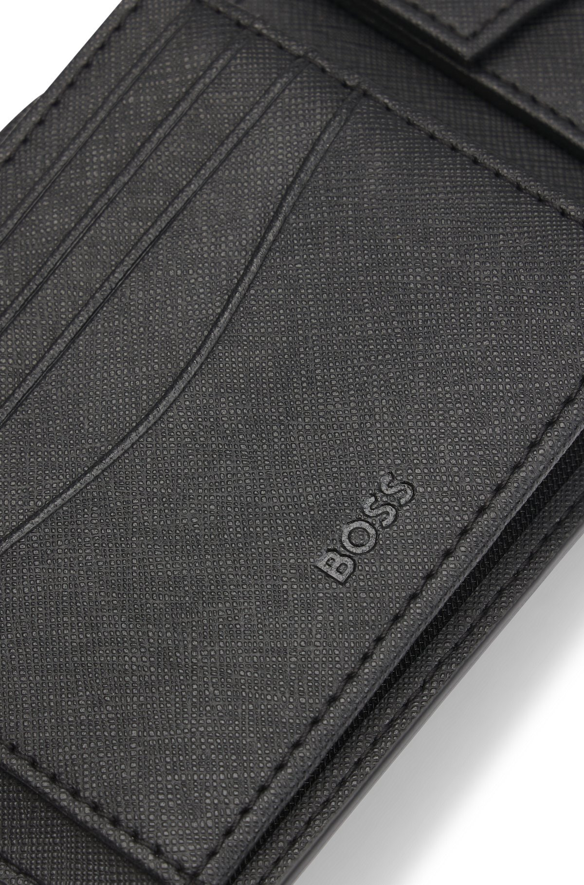 STRUCTURED TRIFOLD WALLET WITH MONOGRAM PATTERN - 3