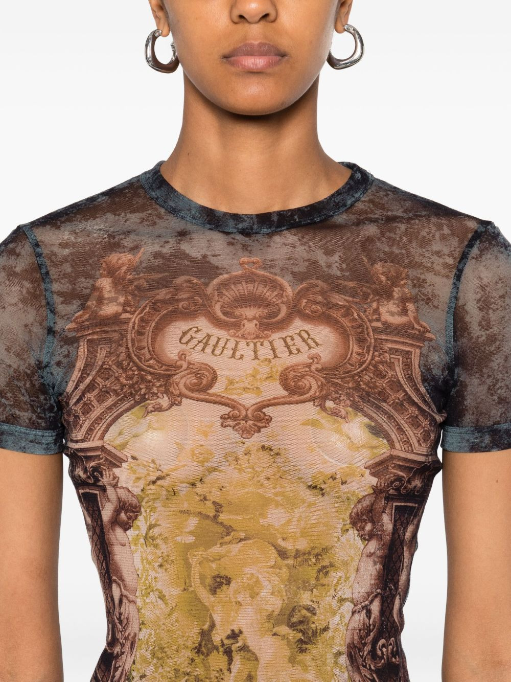 Médaillon print dress - 5