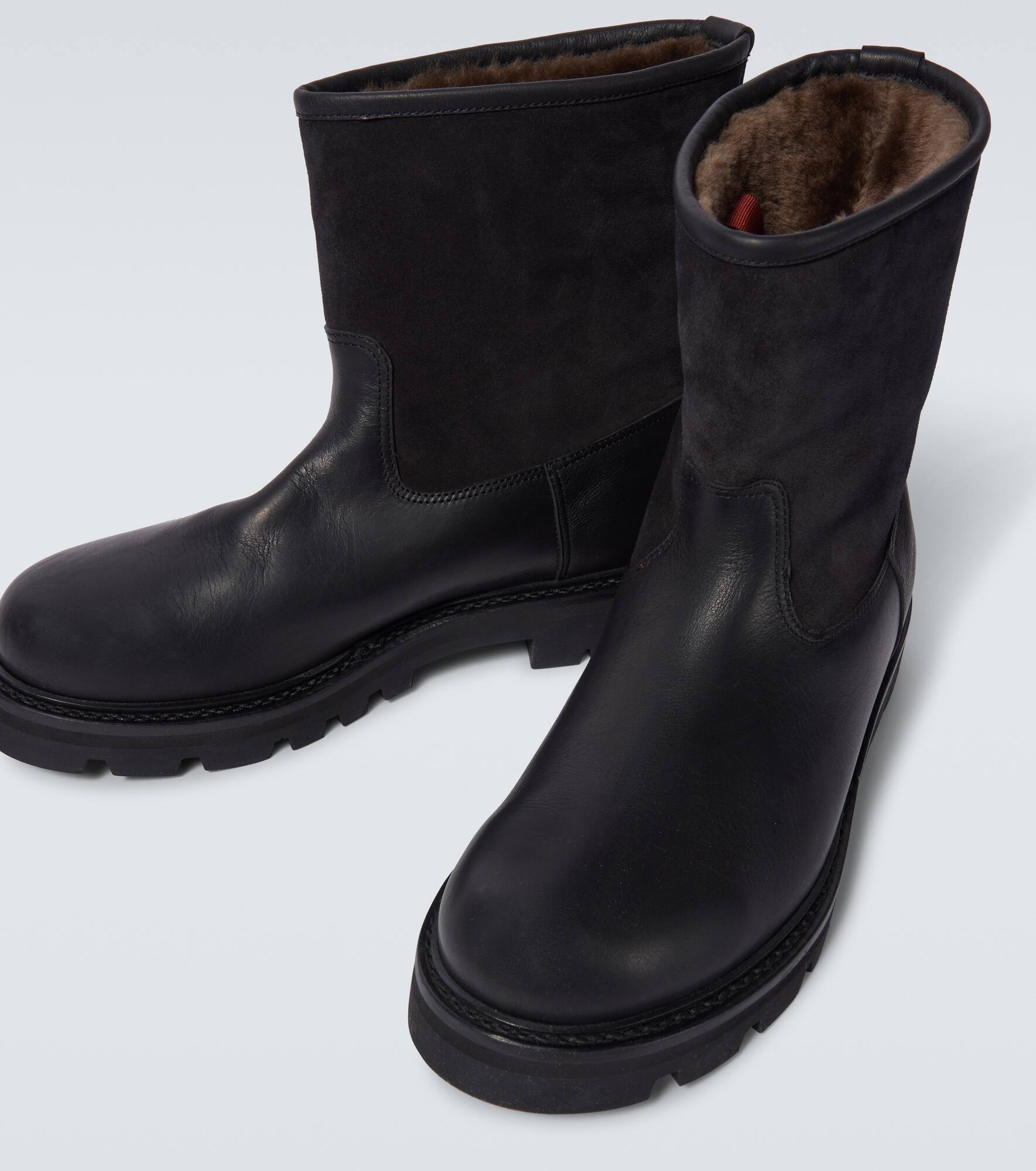 Suilven suede and leather ankle boots - 3