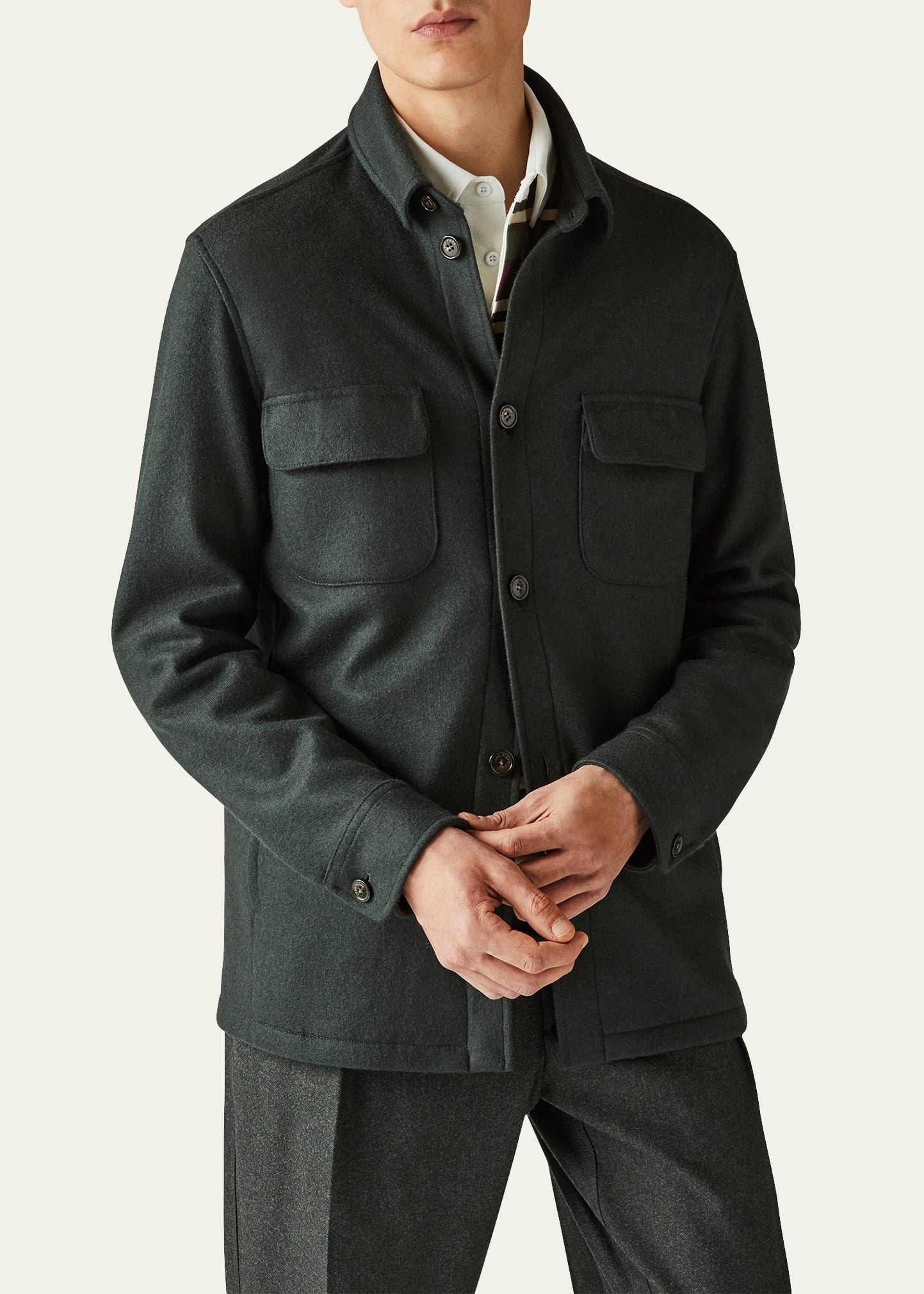 Men's LP Cashmere-Nylon Overshirt - 4