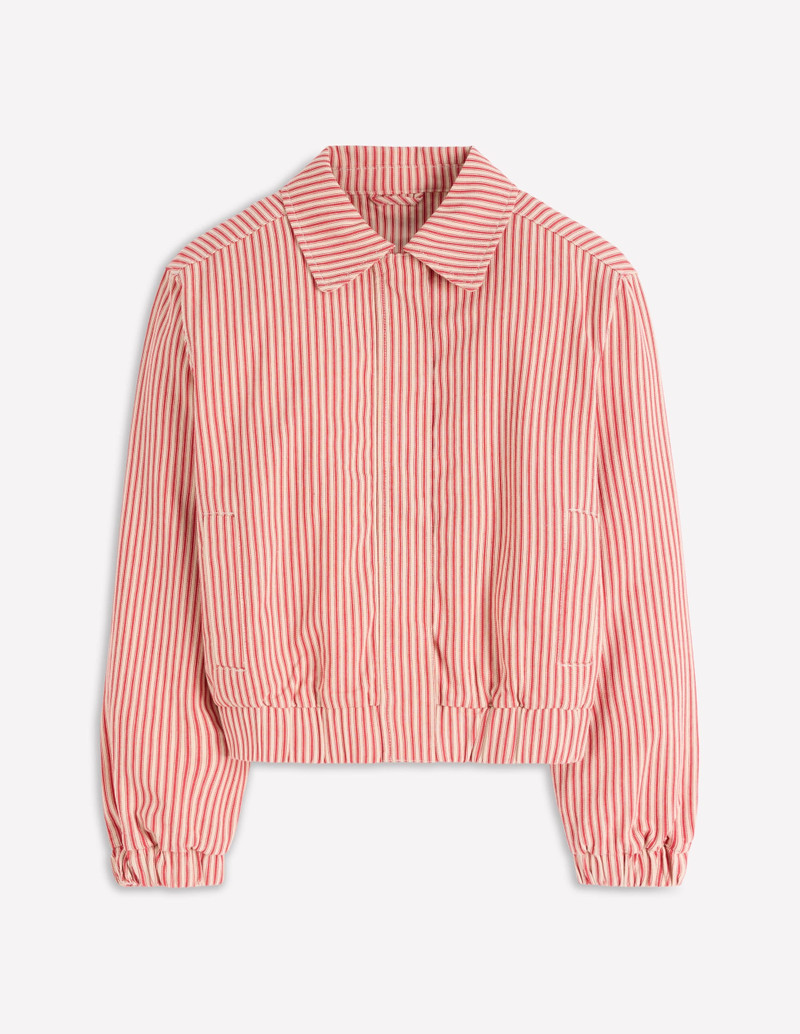 Harrington Jacket-Red Tram Stripe 1