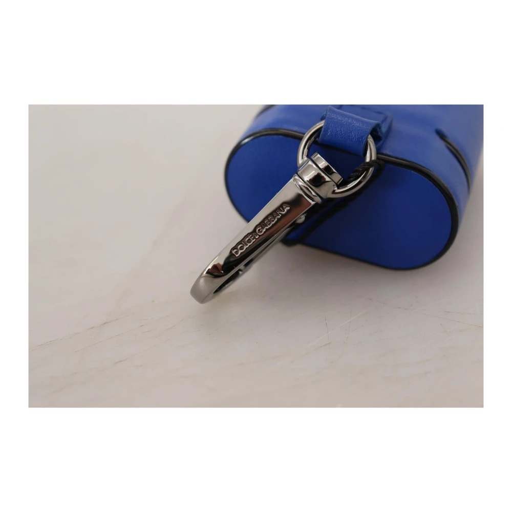 FASHIONABLE BLUE LEATHER AIRPODS CASE - 6