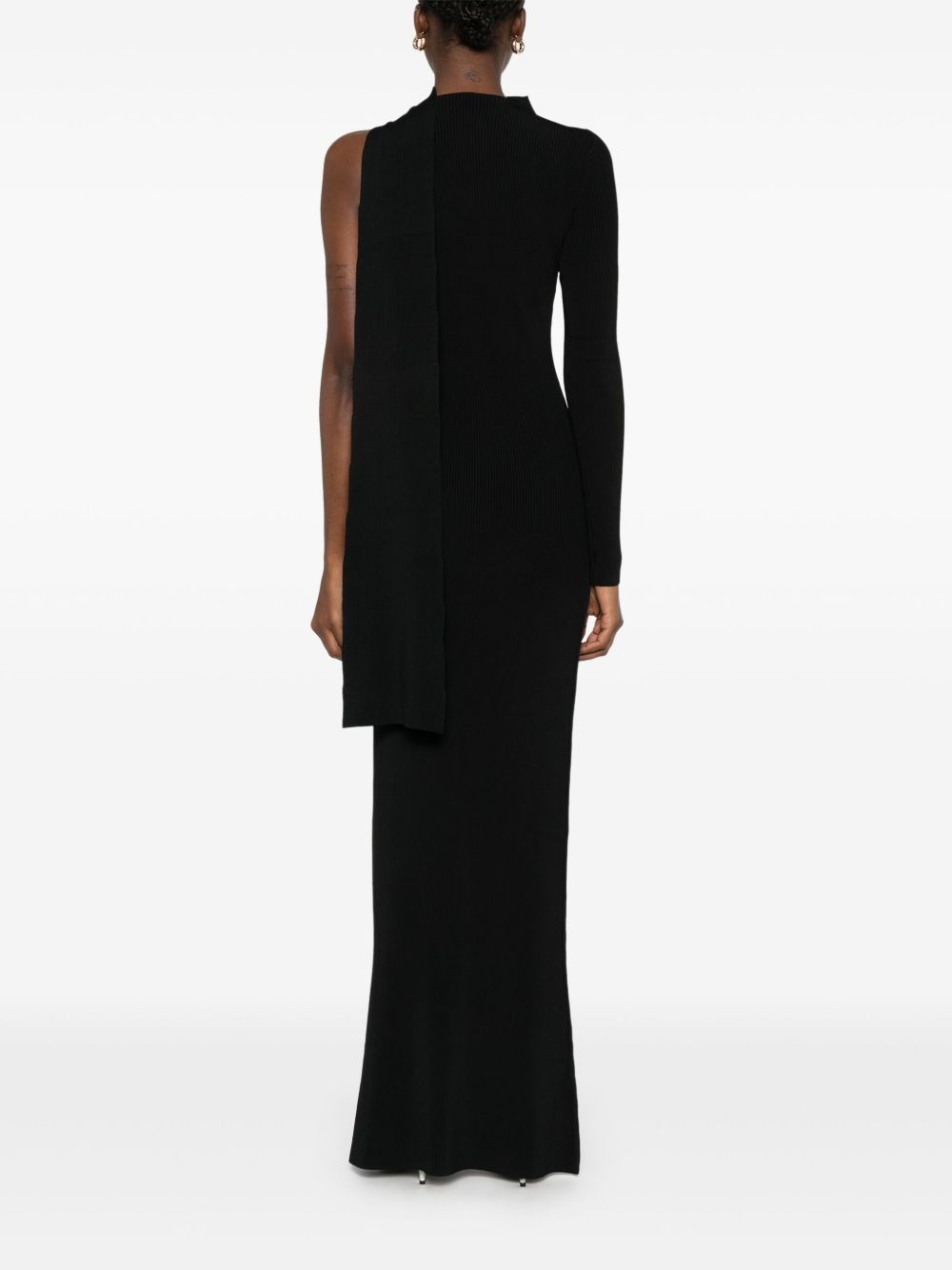 draped-detail maxi dress - 4
