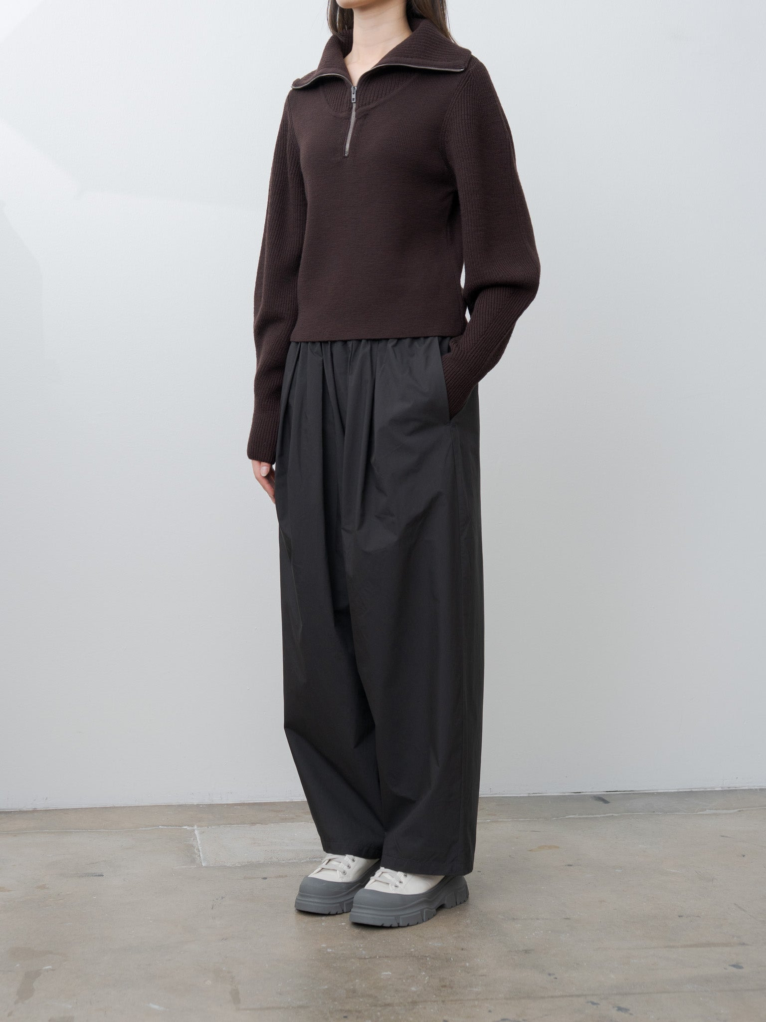 Zipped Sweater - Aubergine - 3