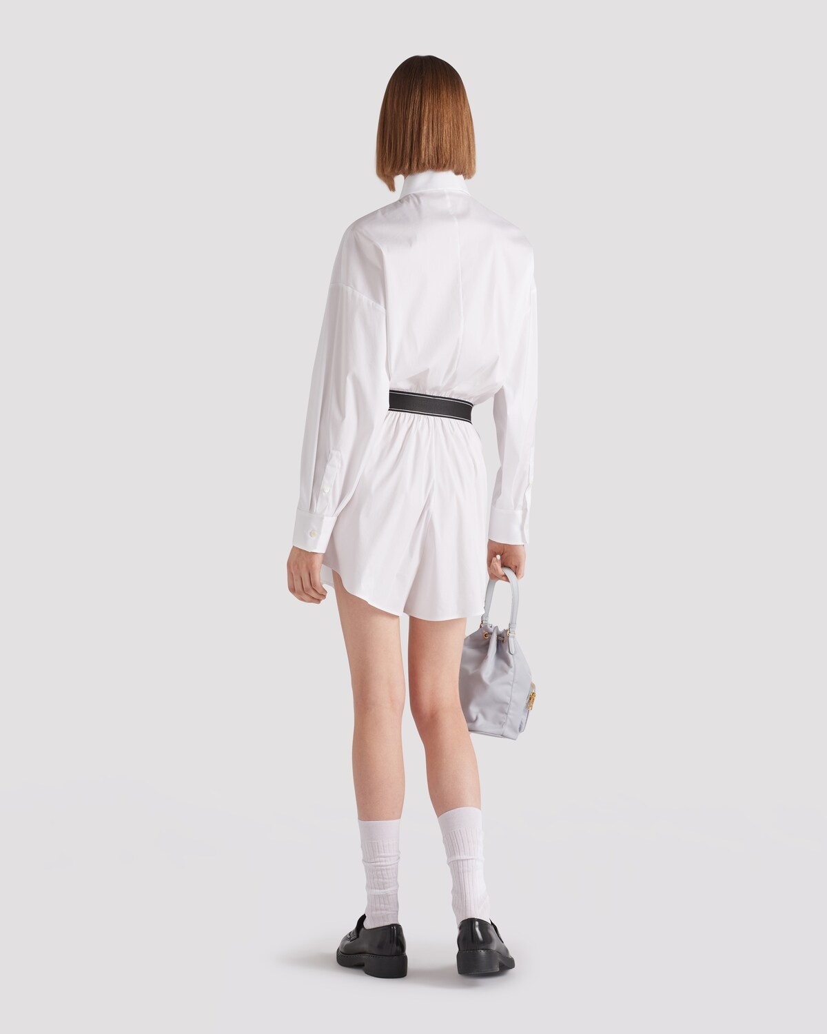 Stretch poplin short jumpsuit - 5