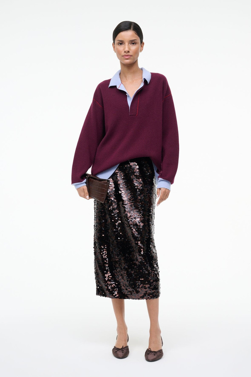 STAUD STAUD MICHAEL CASHMERE SWEATER CRIMSON outlook