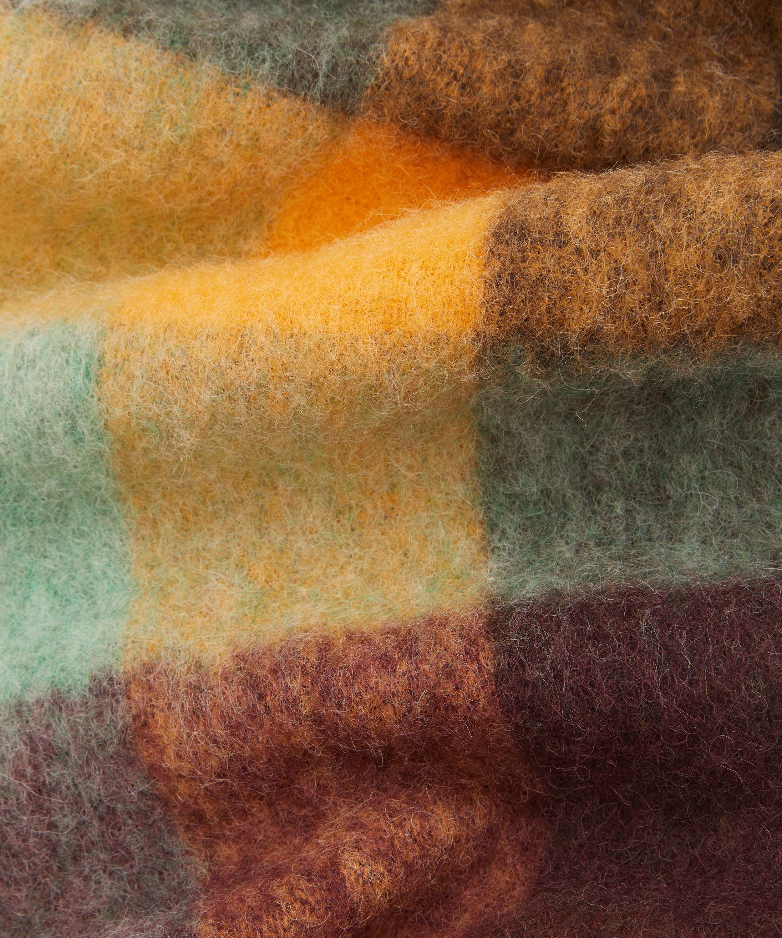 Wool-Mohair Checked Scarf - 4