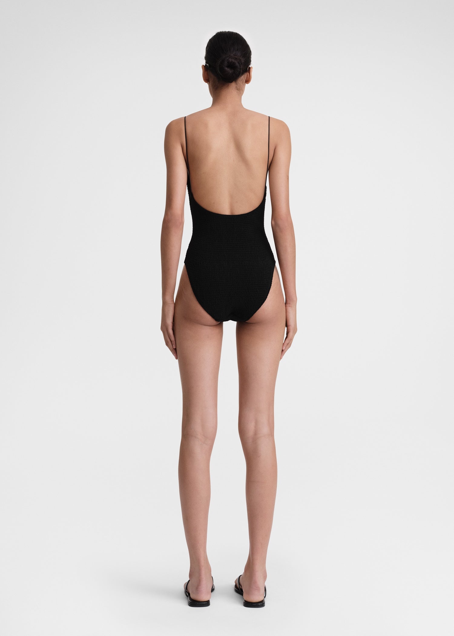Totême + NET SUSTAIN open-back stretch recycled-seersucker