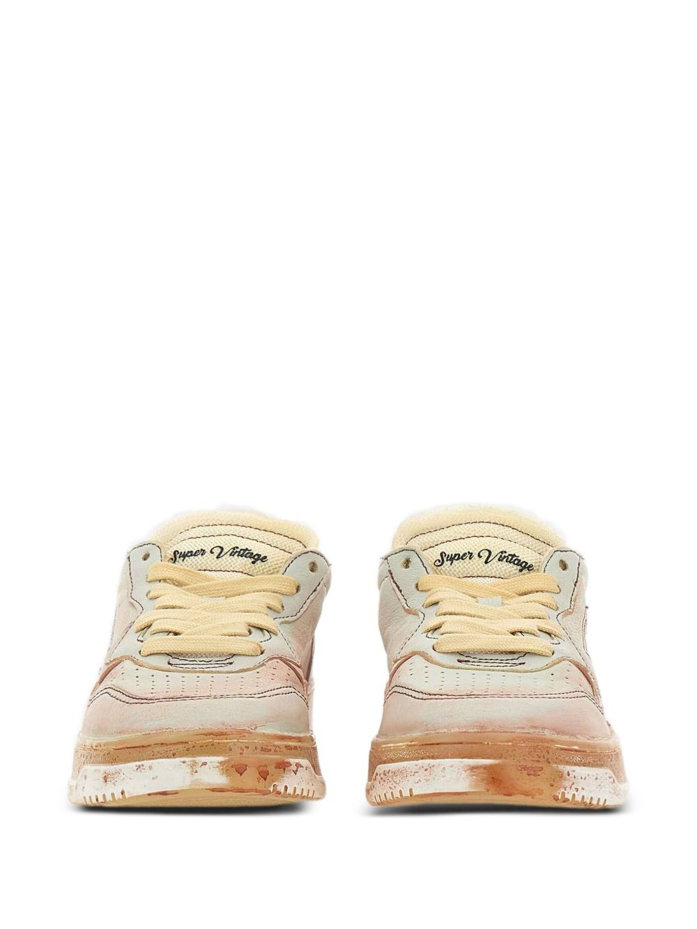 leather panelled sneakers - 3