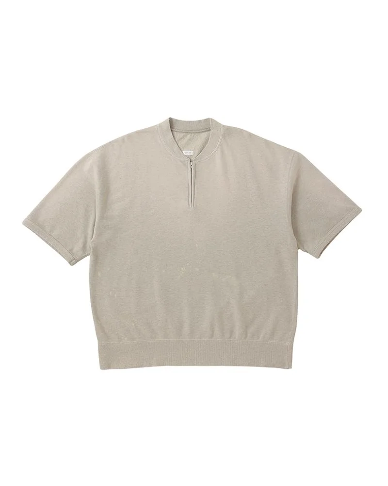 MONDO HENLEY ZIP S/S CRASH GREY - 1