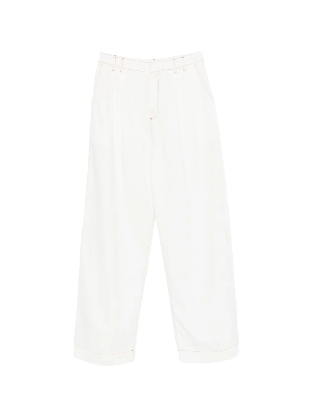 contrast-stitch trousers - 1
