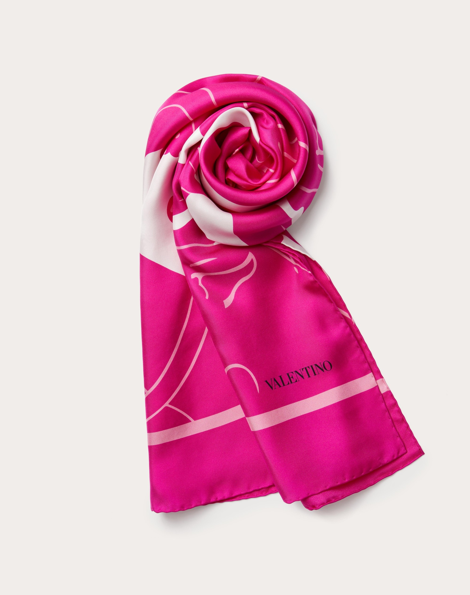 SILK STOLE WITH PANTHER PRINT - 1
