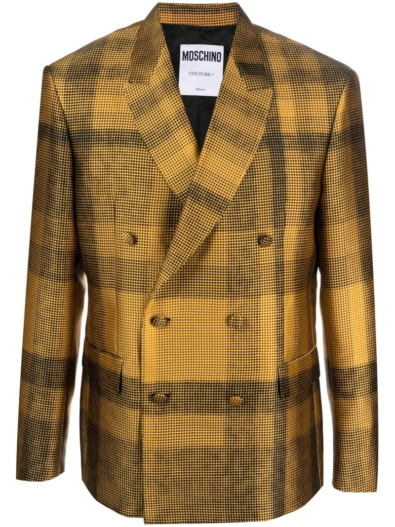 plaid-check 더블 브레스트 blazer 1