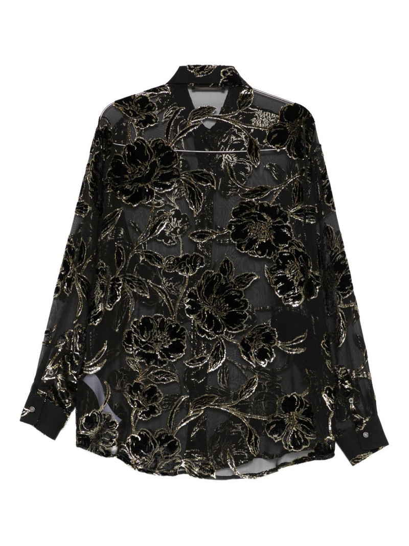 Roberto Cavalli floral-textured blouse outlook