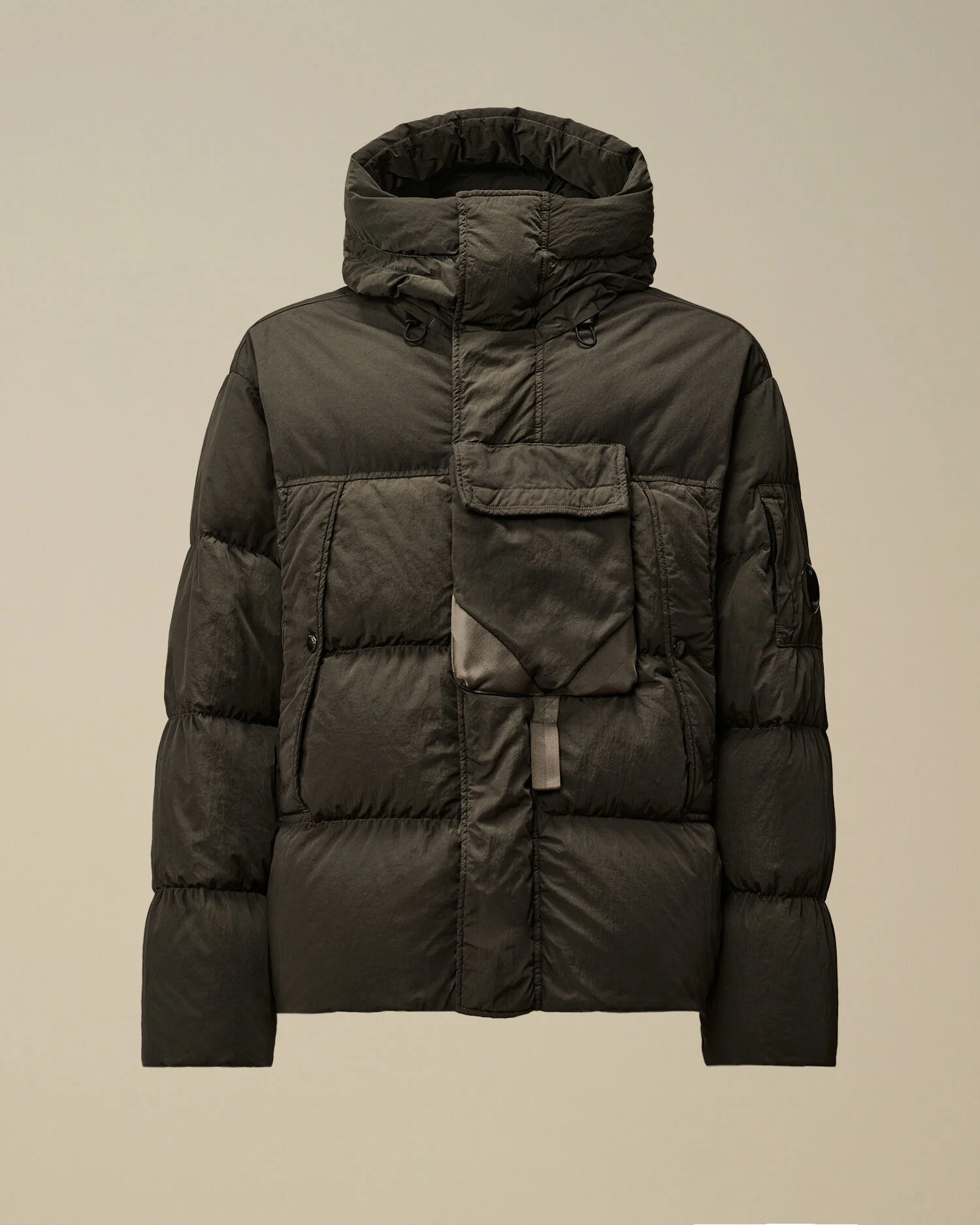 Eco-Chrome R Mixed Hooded Down Jacket - 1