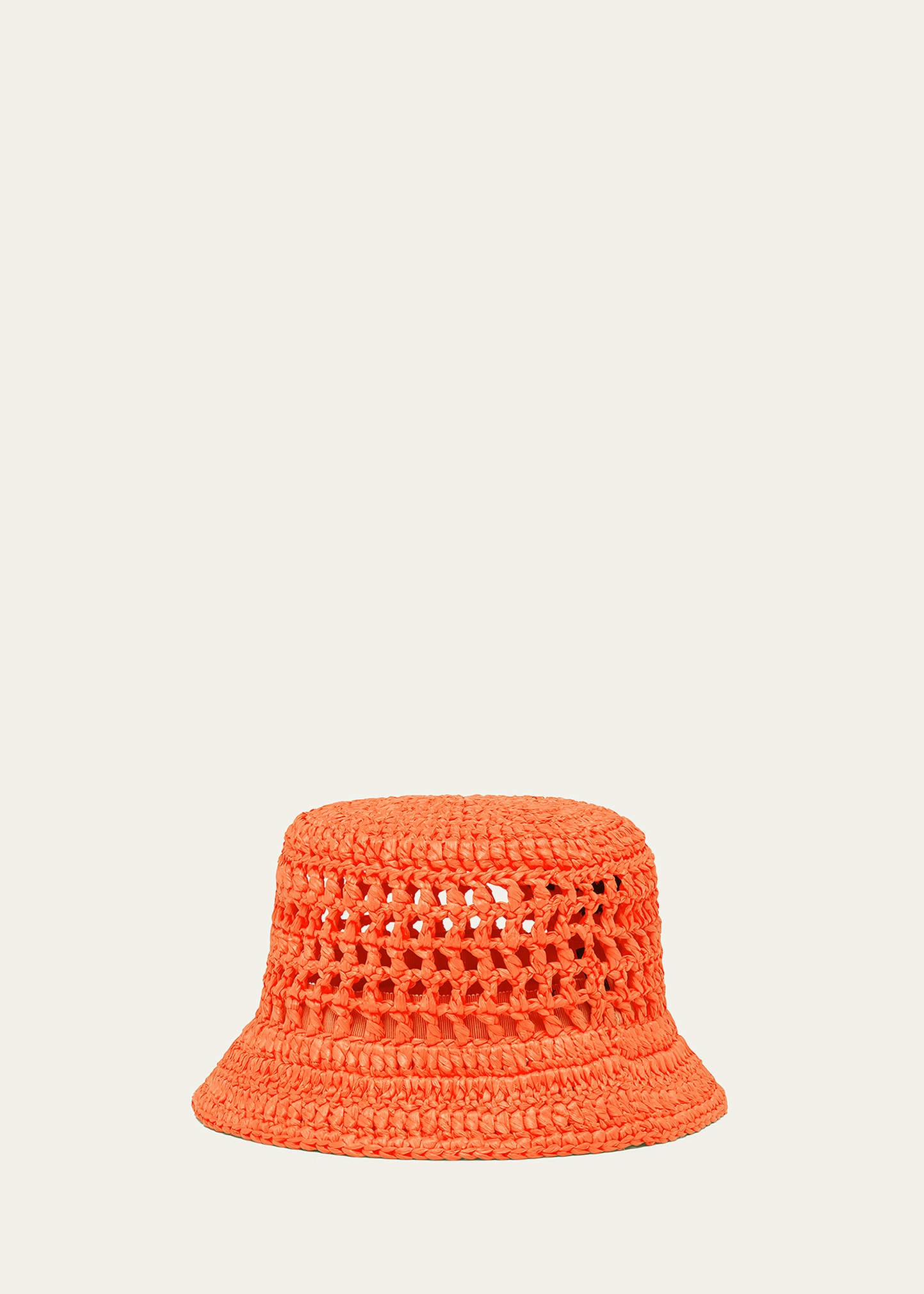 Logo Cutout Raffia Bucket Bag - 3