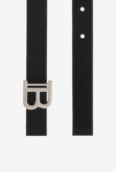 Black leather B-Belt belt - 2
