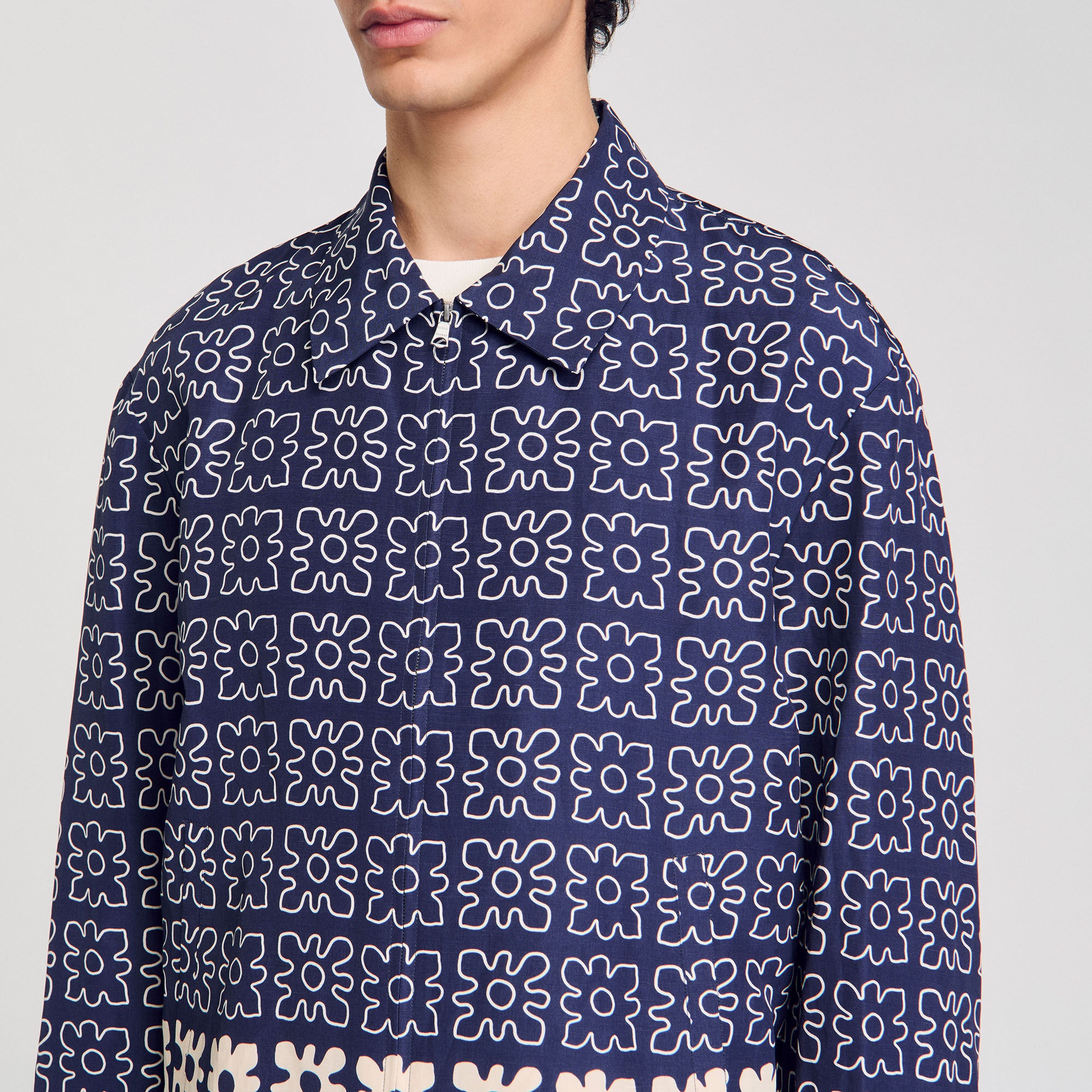 JACKET WITH FLORAL MOTIF - 3